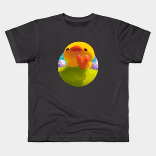 Giant Kaiju Ducky Stampeding through a Meadow Kids T-Shirt